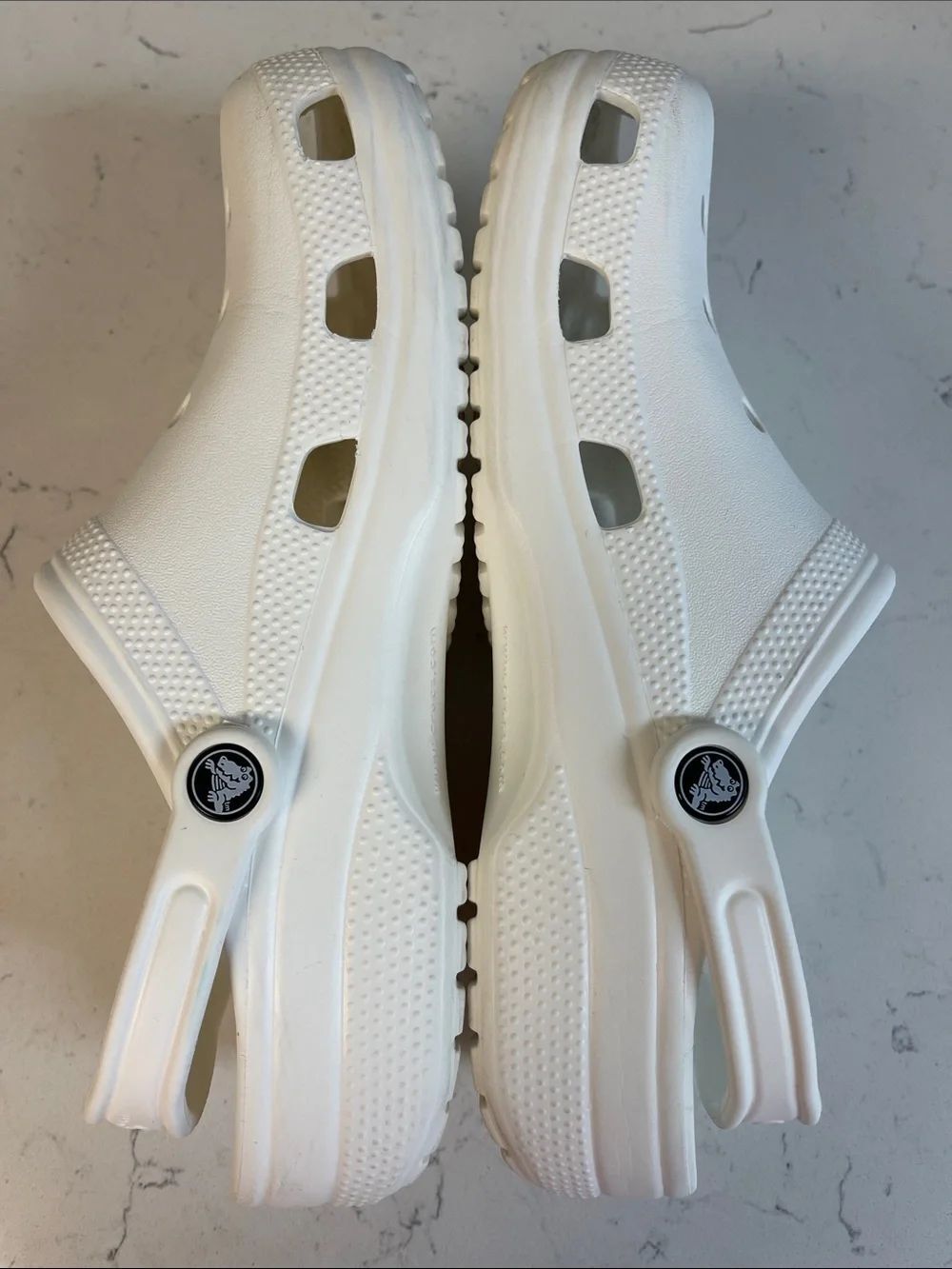 Crocs Classic Clog White Fun Rubber Shoes Unisex Adult M9 / W11 Style # 10001 - Picture 9 of 17